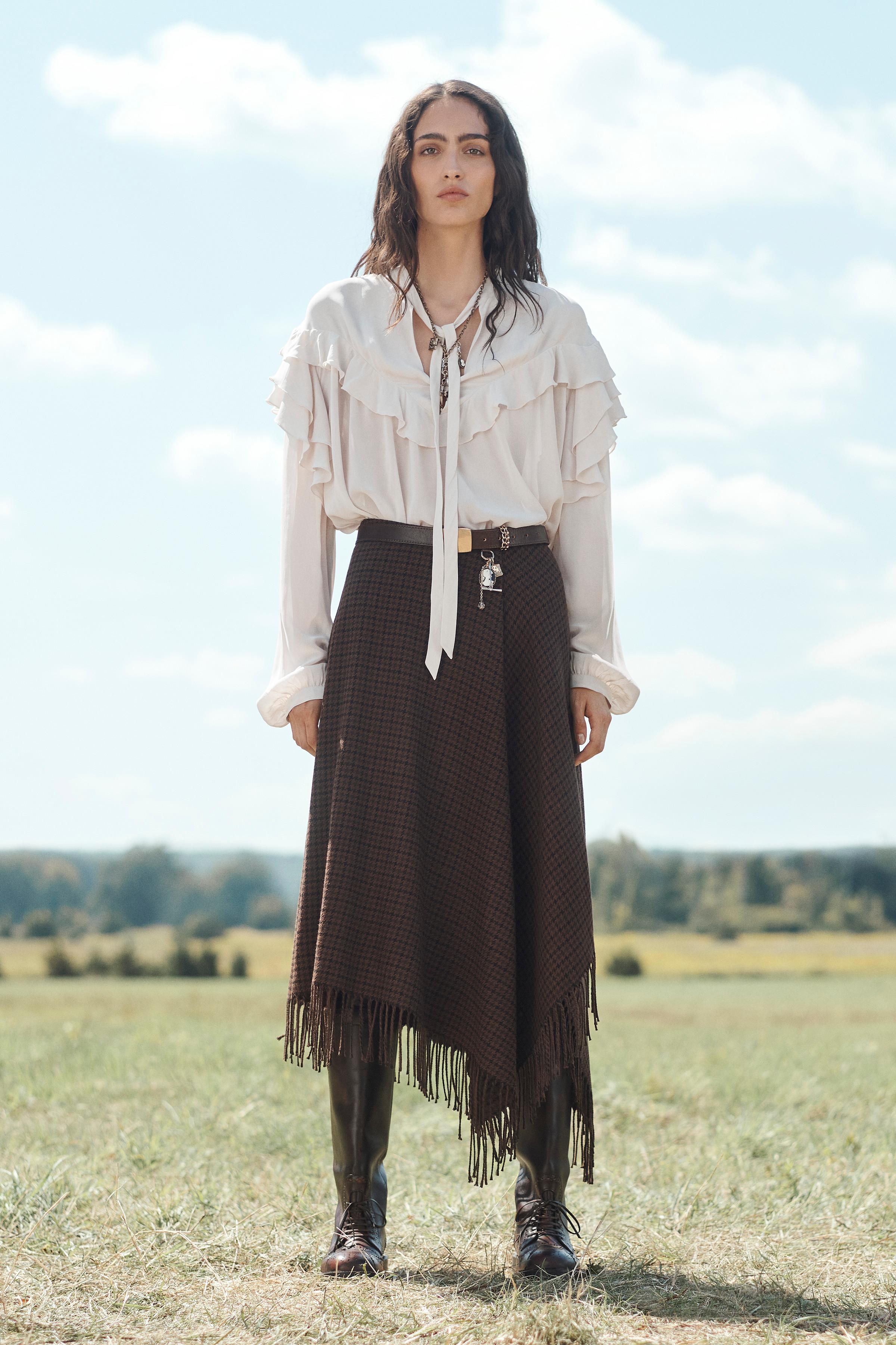 JUPE À BAS ASYMÉTRIQUE FRANGES ÉDITION LIMITÉE